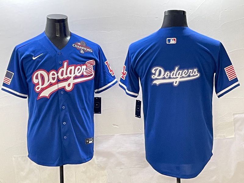 Men Los Angeles Dodgers Blank Blue Second generation Joint Name Nike 2025 MLB Jersey style 16->los angeles dodgers->MLB Jersey